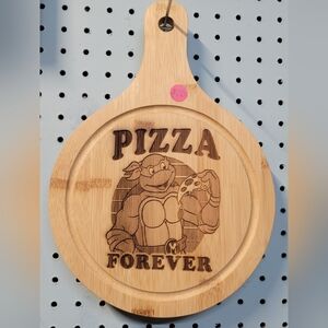 Teenage Mutant Ninja Turtles solid wood laser engraved cutting board pizza board
